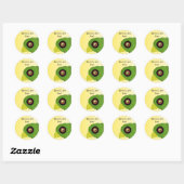 Sticker Rond Perroquet vert avec citation (Feuille)