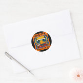 STICKER ROND PERROQUETS D'HALLOWEEN (Enveloppe)