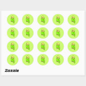 Sticker Rond Perruche anglaise verte (Feuille)
