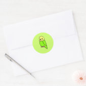 Sticker Rond Perruche anglaise verte (Enveloppe)