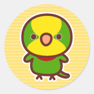 Sticker Rond Perruche superbe