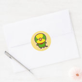 Sticker Rond Perruche superbe (Enveloppe)