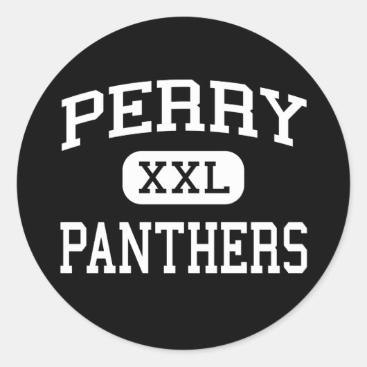 Sticker Rond Perry - Panthers - Lycée - Massillon Ohio (Devant)