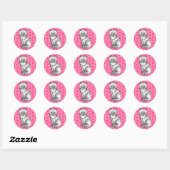 Sticker Rond Persan chinchilla (Feuille)