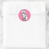 Sticker Rond Persan chinchilla (Sac)