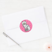 Sticker Rond Persan chinchilla (Enveloppe)
