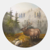 Sticker Rond "Perseverance The Elk" (Devant)