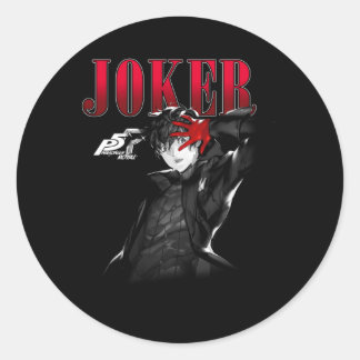 Sticker Rond Persona 5 Joker Neutral