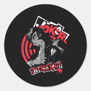Sticker Rond Persona 5 Joker Prenez Votre Coeur Atlus