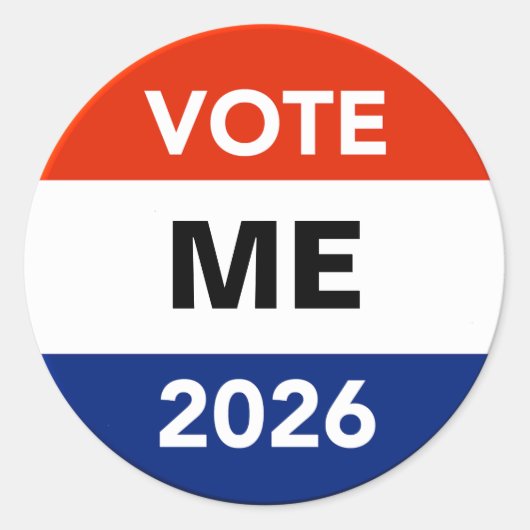 Sticker Rond Personal Vote 2026 Midterm Election Campaign (Devant)