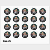 Sticker Rond Personalized 40th Birthday Photo Forty Silver (Feuille)