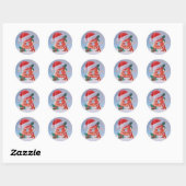 Sticker Rond Personalized Alphabet 'A' Christmas  (Feuille)