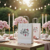 Sticker Rond Personalized Birthday Pink Rose 