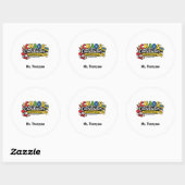 Sticker Rond Personalized Chaos  Coordinator Teacher  (Feuille)
