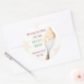 Sticker Rond Personalized Christmas Baking with Funny Whisk Pun (Enveloppe)