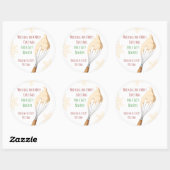 Sticker Rond Personalized Christmas Baking with Funny Whisk Pun (Feuille)