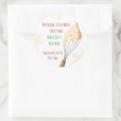 Sticker Rond Personalized Christmas Baking with Funny Whisk Pun (Sac)