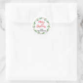Sticker Rond Personalized Christmas Treat Bag Envelope Seals (Sac)