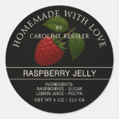 Sticker Rond Personalized Country Farm Raspberry Jam Canning (Devant)