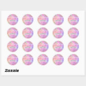 Sticker Rond Personalized Cupcake Homemade Made With Love (Feuille)