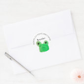 Sticker Rond Personalized Cute frog inspirational quote  (Enveloppe)
