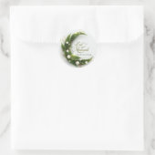 Sticker Rond Personalized Eid Mubarak Muslim modern Classic  (Sac)