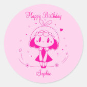 Sticker Rond Personalized Happy Birthday (Devant)