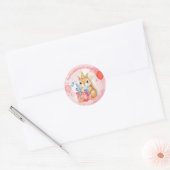 Sticker Rond Personalized Happy Birthday Girl's Squirrel  (Enveloppe)