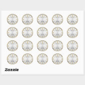 Sticker Rond Personalized Hotel Name Luxury Gold Silver (Feuille)