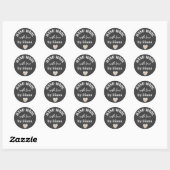 Sticker Rond Personalized Kraft Handmade With Love Classic Roun (Feuille)