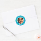 Sticker Rond Personalized Mother's Day Photo and Name Message (Enveloppe)