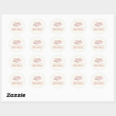 Sticker Rond Personalized Name From The Library Pink Bookplate (Feuille)