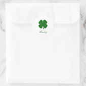 Sticker Rond Personalized Name Lucky Clover (Sac)