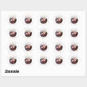 Sticker Rond Personalized Photo Christmas (Feuille)