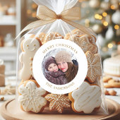 Sticker Rond Personalized Photo Christmas