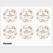 Sticker Rond Personalized Rustic Baking Business (Feuille)