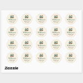 Sticker Rond Personalized Train Birthday Thank You (Feuille)