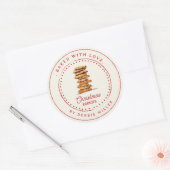 Sticker Rond Personalized Vintage Christmas Cookies Baking (Enveloppe)