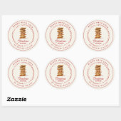 Sticker Rond Personalized Vintage Christmas Cookies Baking (Feuille)