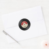 Sticker Rond Personalized Vinyl Record Birthday  (Enveloppe)