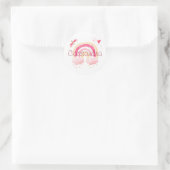 Sticker Rond Personalized watercolor rainbow (Sac)