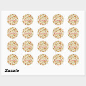Sticker Rond Personnage de Brown Chicken Design (Feuille)