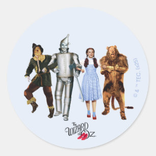 Sticker Rond Personnages Classiques du Magicien d'Oz