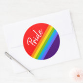 Sticker Rond Personnalisable Bold & Bright Rainbow LGBT Gay pri (Enveloppe)
