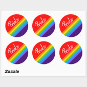 Sticker Rond Personnalisable Bold & Bright Rainbow LGBT Gay pri (Feuille)