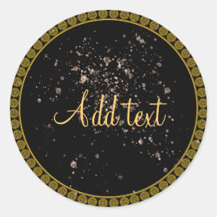 Sticker Rond Personnalisable, insérez votre propre texte, modèl