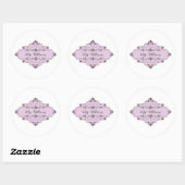 Sticker Rond Personnalisable mariage mariée classique collant r (Feuille)