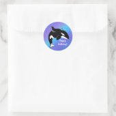 Sticker Rond Personnalisable Orca Killer Whale Anniversaire (Sac)