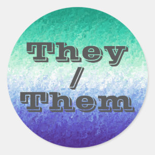 Sticker Rond Personnalisable Pronoun MLM Hommes Aimants Hommes 