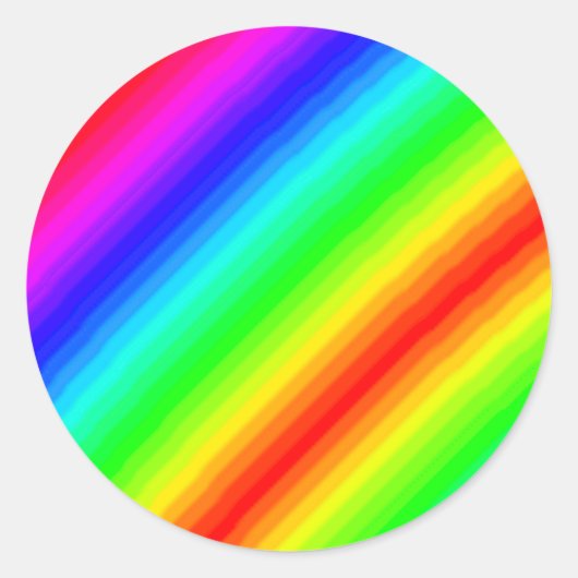 Sticker Rond Personnalisable Rainbow (Devant)